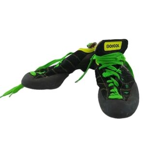 Boreal Rock Climbing Shoes Black Neon Green Size 11 USA 43.5 Euro